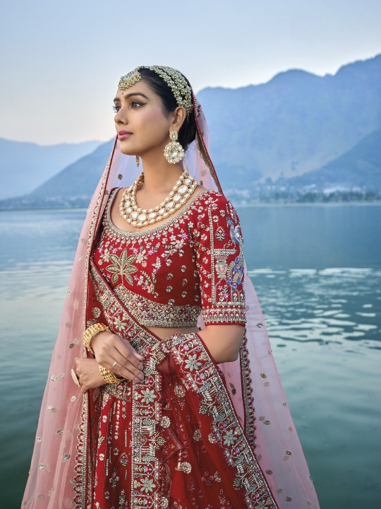 Buy Red Bridal Lehenga In Online-STORI