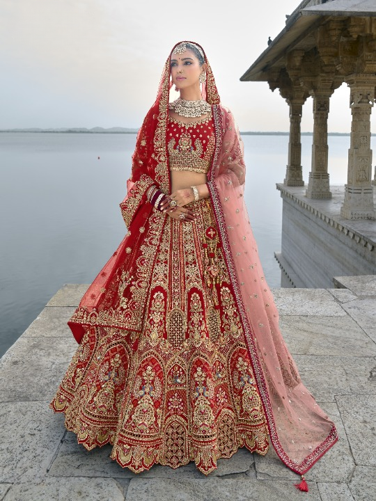 Shop Red Lehenga In Online-STORI