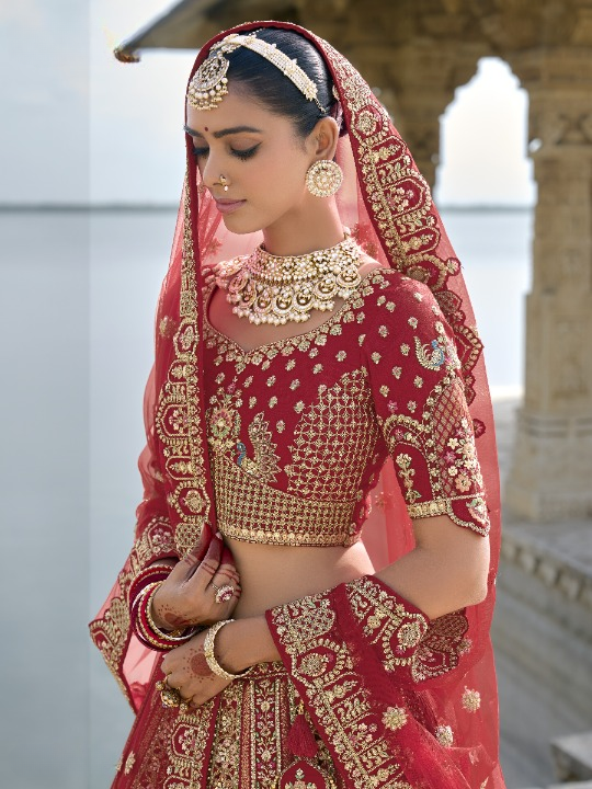 Shop Red Lehenga In Online-STORI