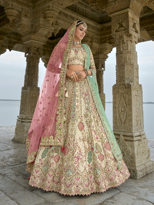 Shop Beige Lehenga In Online-STORI