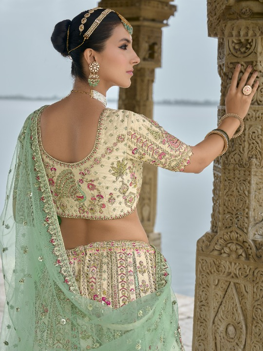 Shop Beige Lehenga In Online-STORI