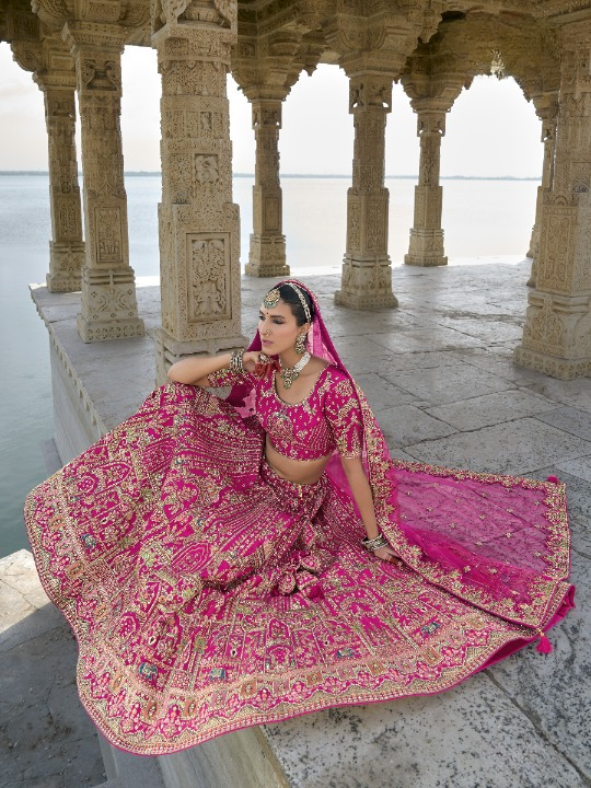 Shop Pink Bridal Lehenga In Online-STORI