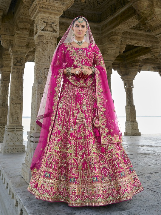 Shop Pink Bridal Lehenga In Online-STORI