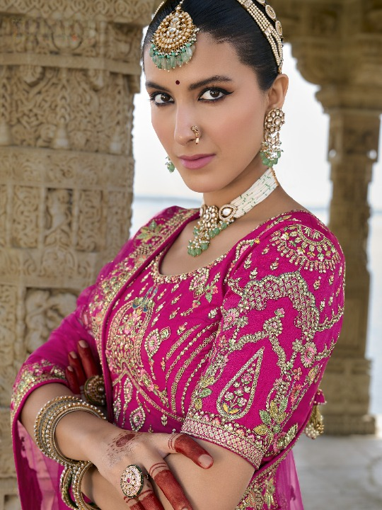 Shop Pink Bridal Lehenga In Online-STORI