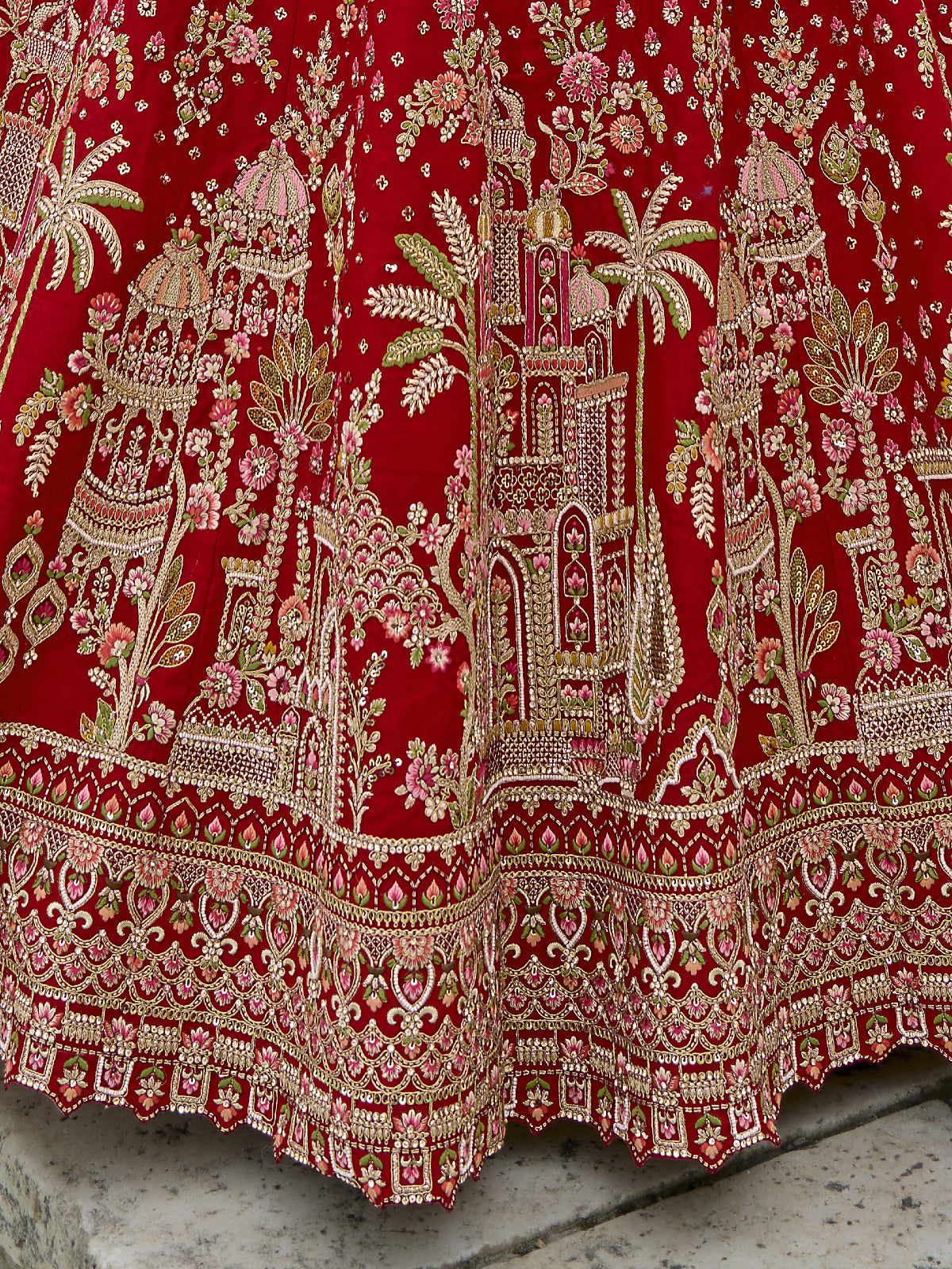 Buy Red Bridal Lehenga In Online-STORI