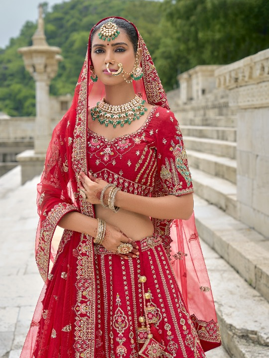Shop Red Lehenga In Online-STORI