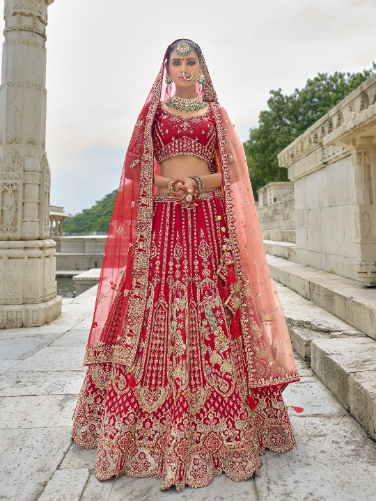 Shop Red Lehenga In Online-STORI