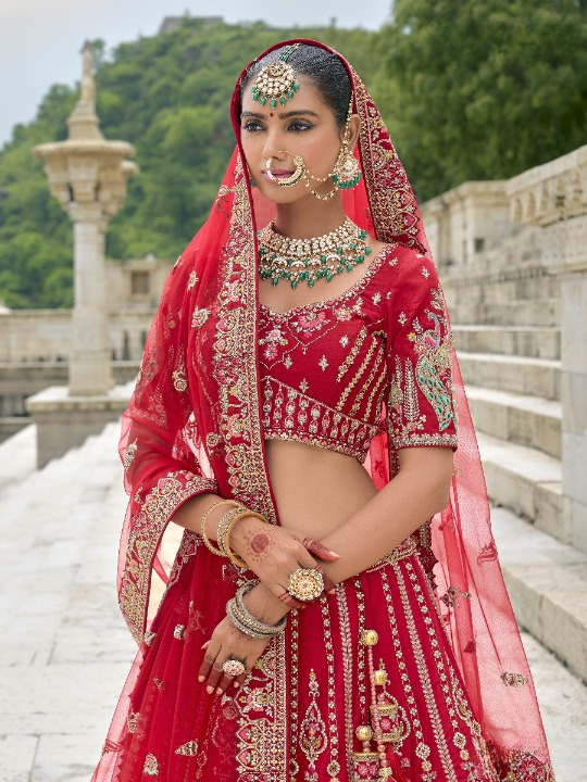 Shop Red Lehenga In Online-STORI