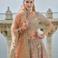 Buy Peach Bridal Lehenga In Online-STORI