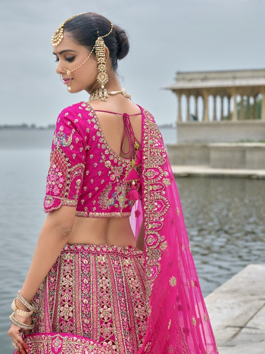 Buy Pink Bridal Lehenga In Online-STORI