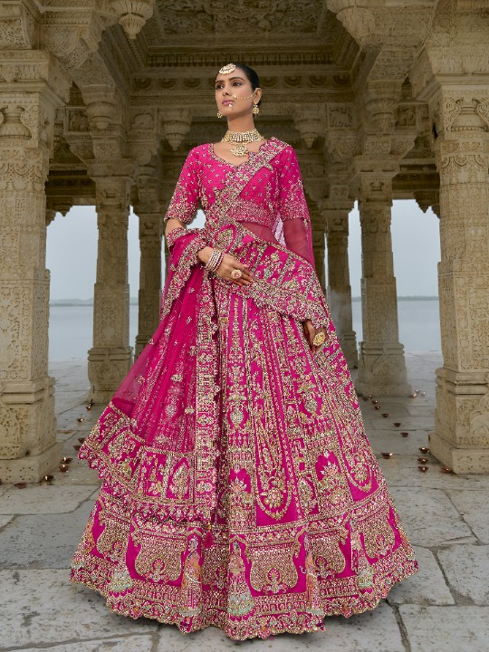 Buy Pink Bridal Lehenga In Online-STORI