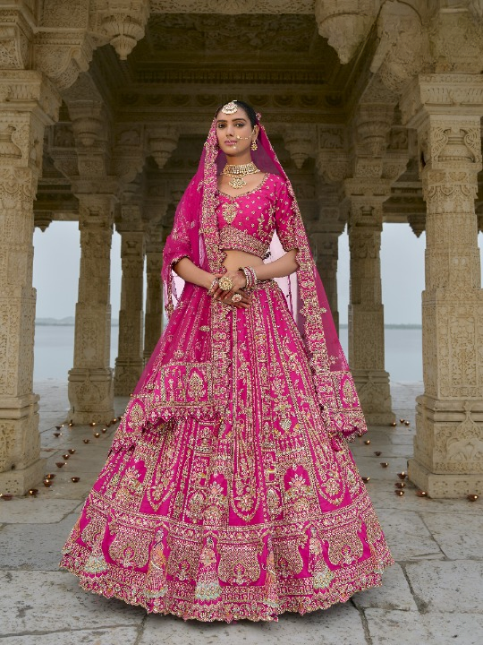 Buy Pink Bridal Lehenga In Online-STORI