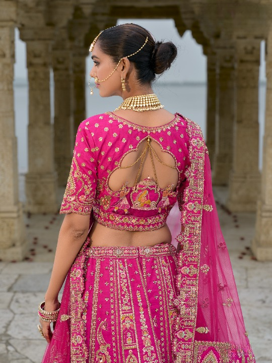 Buy Pink Bridal Lehenga In Online-STORI