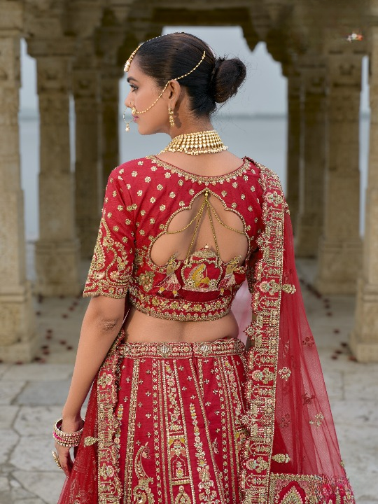 Buy Red Bridal Lehenga In Online-STORI