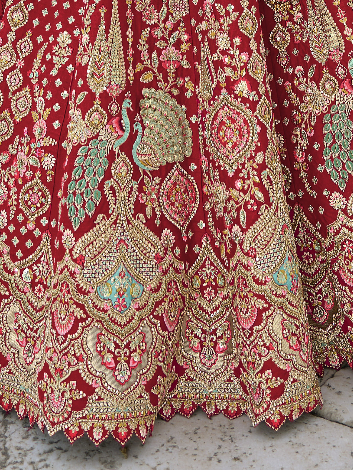 Buy Red Bridal Lehenga In Online-STORI