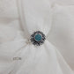 Blue Women's Oxidised Silver Ring - STORI