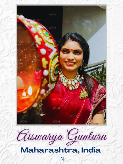 Aiswarya Gunturu in Devayani Multicolor Tanjore Tumbles Kundan Choker Set
