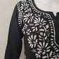 Aiza Black Soft Modal Handcrafted Short Chikankari Kurti