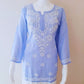 Aiza Lavendar Soft Modal Handcrafted Short Chikankari Kurti
