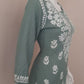 Aiza Ramagreen Soft Modal Handcrafted Short Chikankari Kurti