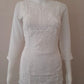 Aiza White Soft Modal Handcrafted Short Chikankari Kurti