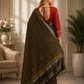 Ajrakha print green and grey saree2