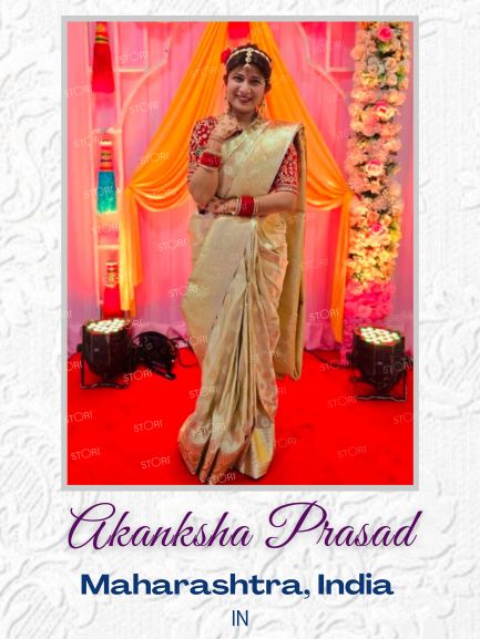 Akanksha Prasad in Heavy Embroidered Designer Velvet Bridal Blouse - STORI