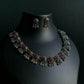 Amalausha Stone Budstring German Silver Necklace Set