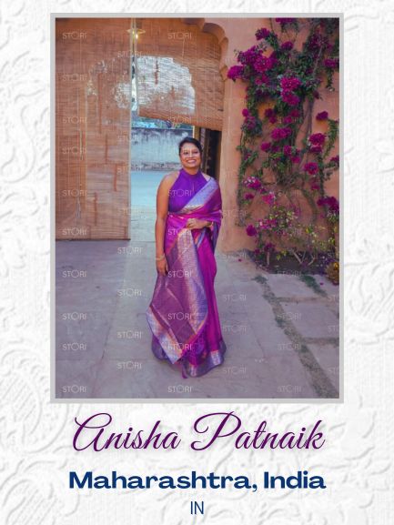 Anisha Patnaik in Electric Purple Organza Silk Saree