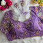 Pastel Shades Soft Silk Blouse With Hand Embroidery
