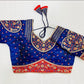 Blue Heart-On-Sleeves Heavy Embroidered Bridal Blouse