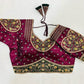 Wine Heart-On-Sleeves Heavy Embroidered Bridal Blouse