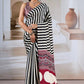 Black & White Ajrakh Modal Satin Silk