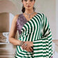 Green & White Ajrakh Modal Satin Silk