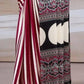 Maroon & White Ajrakh Modal Satin Silk