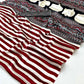 Maroon & White Ajrakh Modal Satin Silk