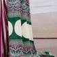 Purple & White Ajrakh Modal Satin Silk