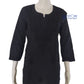 Black Dobby Cotton Short Chikankari Kurti
