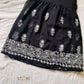 Black Hand Embroidered Georgette Lucknowi Chikankari Garara