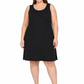 Black Cotton Long Inner Slip Plus Size