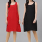 Black & Red Combo Cotton Long Inner Slips