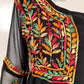 Black Layered Georgette Chikankari Short Kurti