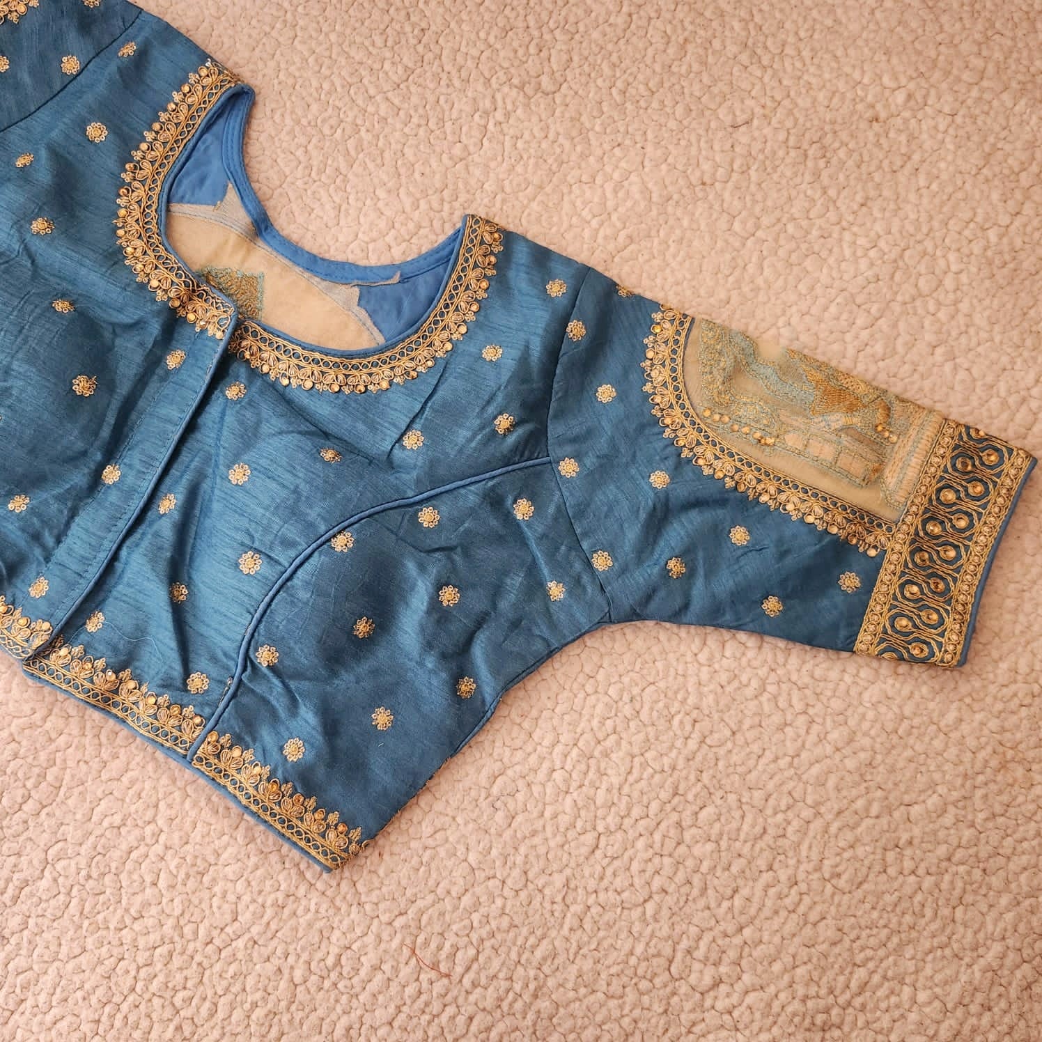 Doli Embroidered Phantom Silk Readymade Blouse