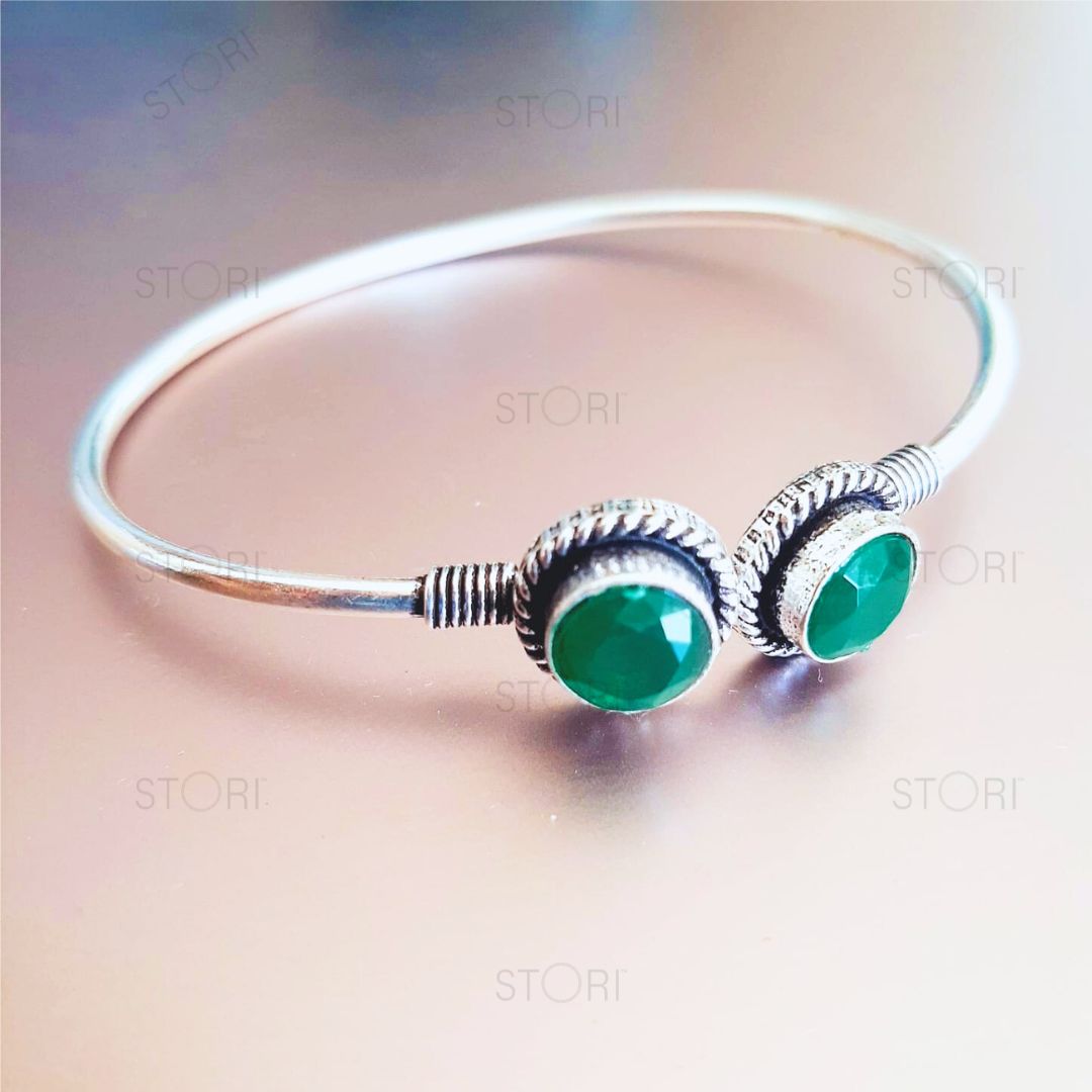 Harshali Dual Stones Oxidised Bracelet