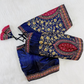 Navy Blue Silk Embroidered Blouse Online