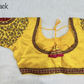 Yellow Silk Embroidered Blouse Online