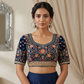 Sequin and Zari Embroidered Designer Velvet Blouse