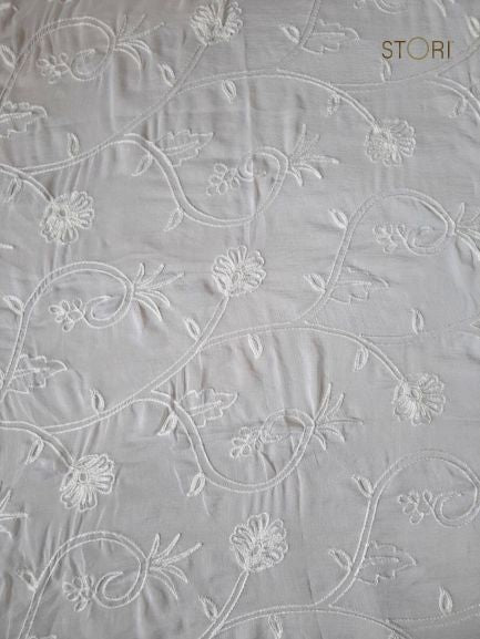 Floral Jaal Chiffon Lucknowi Chikankari Dupatta