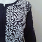 Kaaya Navy Blue Modal Chikankari Kurti