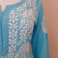Kaaya Sky Blue Modal Chikankari Kurti